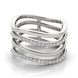 Pavé Multi-Row Diamond Ring