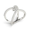 Cross Over Pavé Multi-Row Diamond Ring