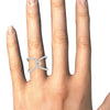 Cross Over Pavé Multi-Row Diamond Ring