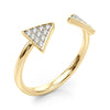 Open Arrow Cluster Diamond Ring