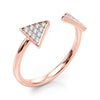 Open Arrow Cluster Diamond Ring