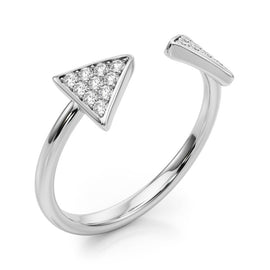 Open Arrow Cluster Diamond Ring