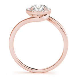 Oval Halo Bypass Engagement Ring