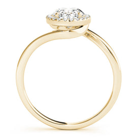 Oval Halo Bypass Engagement Ring