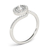 Round Halo Bypass Pavé Engagement Ring