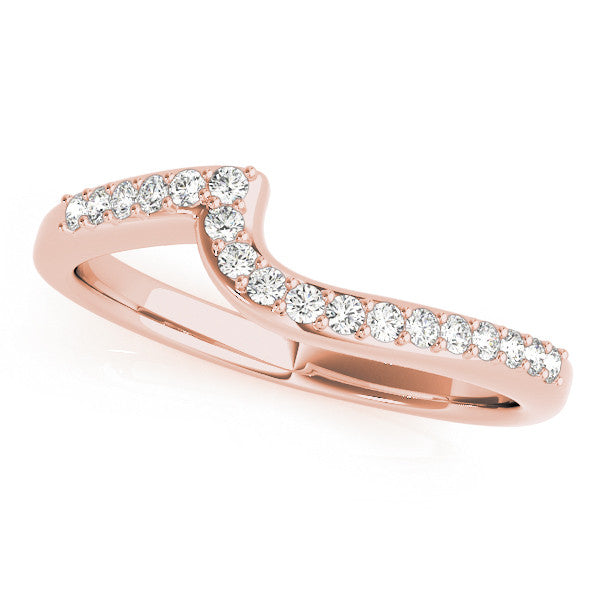 Curved Pavé Wedding Ring