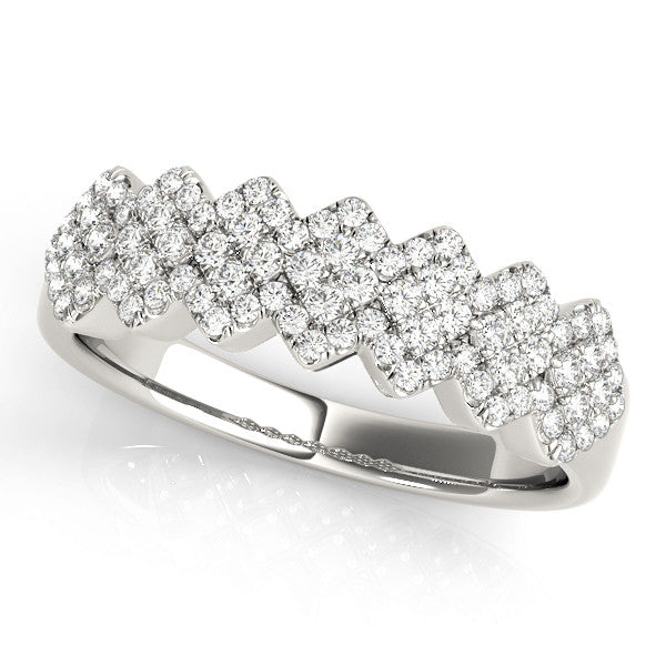 Cluster Row Diamond Ring