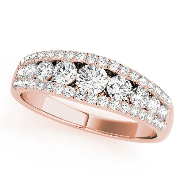 Round Multi-Row Pavé Diamond Ring