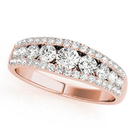 Round Multi-Row Pavé Diamond Ring