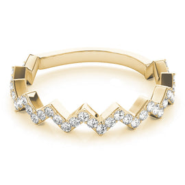 Zig-Zag Pavé Eternity Diamond Ring