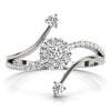 Multi-Row Round Cluster Pavé Diamond Ring