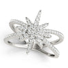 Open North Star Cluster Pavé Diamond Ring