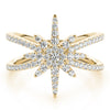 Open North Star Cluster Pavé Diamond Ring