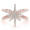 Open North Star Cluster Pavé Diamond Ring