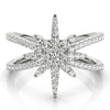 Open North Star Cluster Pavé Diamond Ring