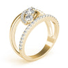 Round Trilogy Open Pavé Diamond Ring