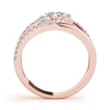 Round Trilogy Open Pavé Diamond Ring