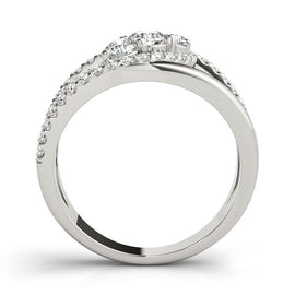 Round Trilogy Open Pavé Diamond Ring