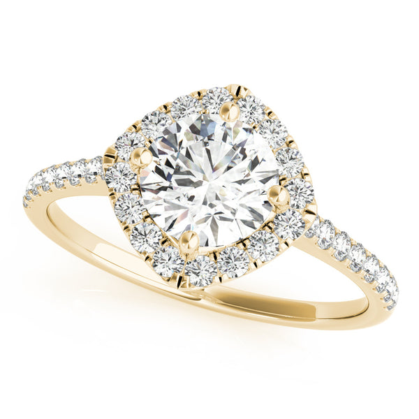 Round Halo Pavé Engagement Ring