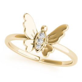 Butterfly Novelty Diamond Ring