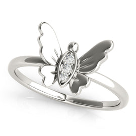 Butterfly Novelty Diamond Ring