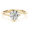 Round Solitaire Twisted Engagement Ring