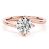 Round Solitaire Twisted Engagement Ring