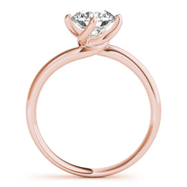 Round Solitaire Twisted Engagement Ring