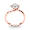 Round Solitaire Twisted Engagement Ring