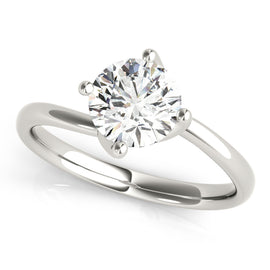 Round Solitaire Twisted Engagement Ring