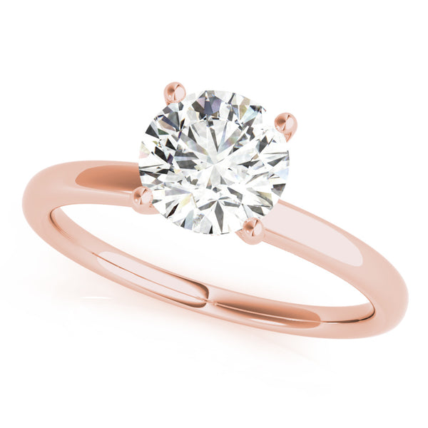 Round Solitaire Hidden Halo Engagement Ring