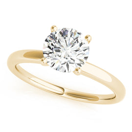 Round Solitaire Hidden Halo Engagement Ring