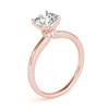 Round Solitaire Hidden Halo Engagement Ring