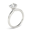 Round Solitaire Hidden Halo Engagement Ring