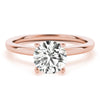 Round Solitaire Hidden Halo Engagement Ring