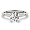 Round Solitaire Hidden Halo Engagement Ring