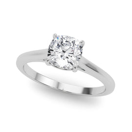 Cushion Solitaire Engagement Ring