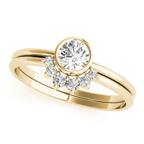 Round Rub Over Diamond Ring