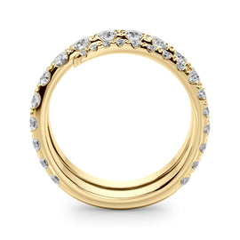 Round Open Pavé Diamond Ring