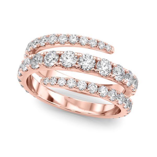 Round Open Pavé Diamond Ring