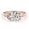 Round Cut Shoulders Engagement Ring