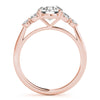 Round Cut Shoulders Engagement Ring