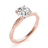 Round Solitaire Twisted Engagement Ring