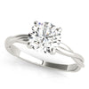 Round Solitaire Twisted Engagement Ring