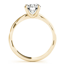 Round Solitaire Twisted Engagement Ring