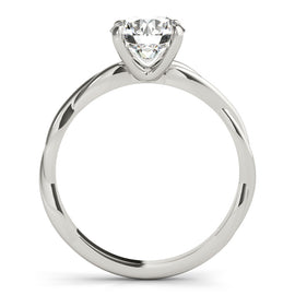 Round Solitaire Twisted Engagement Ring