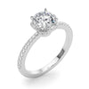 Round Halo Pavé Engagement Ring