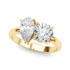 Pear / Round Two Stone Plain Diamond Ring