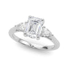 Emerald Cut Pear Shoulders Engagement Ring