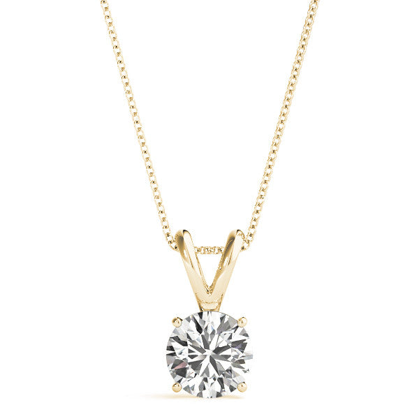 Round Diamond Solitaire Pendant